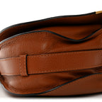 Calfskin Medium Marcie Round Crossbody Bag Tan