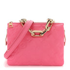 Calfskin Embossed Monogram Coussin BB Rose Fluo