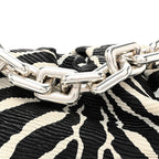 Nappa Zebra Print The Pouch Chain White Black