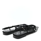 Tela Retino Kid Scamosciato Crystal GG Monogram Square G 35mm Slingback Pumps 38 Black