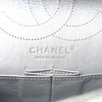 Metallic Striped Calfskin 2.55 Reissue 226 Flap Silver Silver