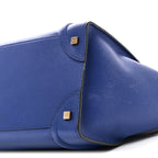 Drummed Calfskin Mini Luggage Indigo