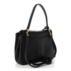 Grained Calfskin Small Rodeo Top Handle Handbag Black
