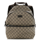 GG Supreme Monogram Margaux Calfskin Childrens Day Backpack Beige Ebony Cocoa Dark Chocolate
