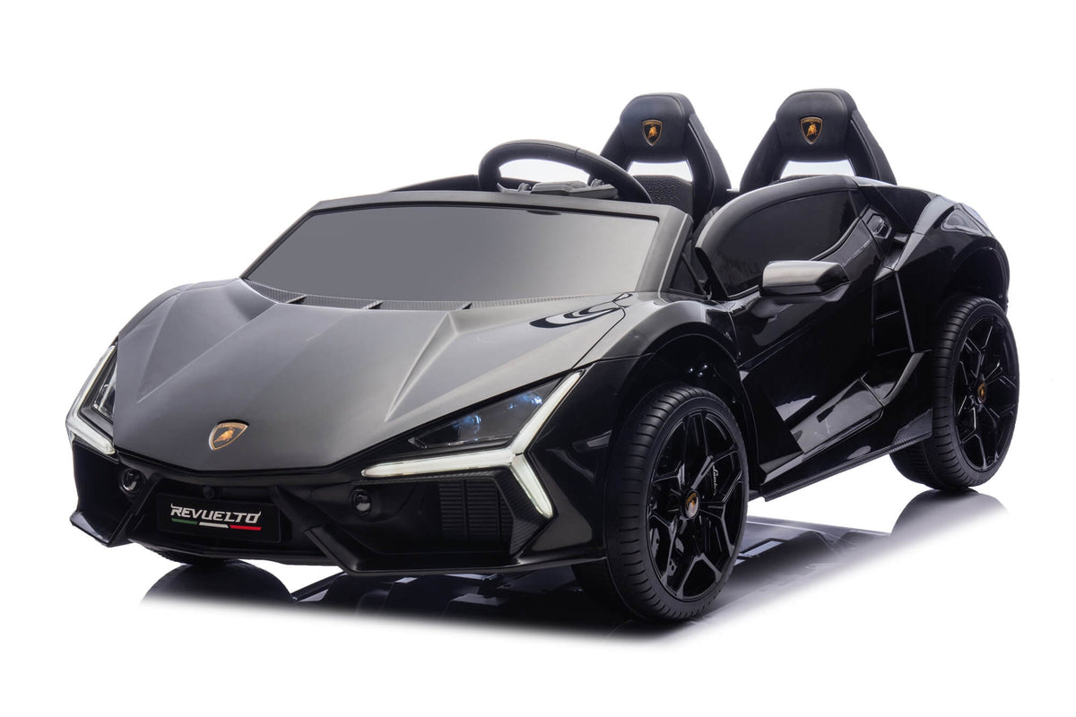 24V / 9 MPH Lamborghini Revuelto Two-Seater Kids Ride On Car – Black