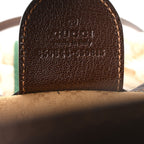 Varnished Monogram Web Small Giglio Tote Sand Dark Brown