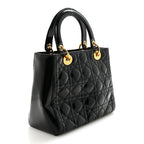 Patent Cannage Medium Lady Dior Black