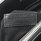 Calfskin Y Quilted Monogram Medium Loulou Chain Satchel Black