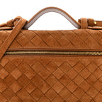 Suede Intrecciato Bang Bang Vanity Case Amber