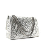 Metallic Striped Calfskin 2.55 Reissue 226 Flap Silver Silver