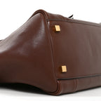 Supple Shiny Lambskin Medium Smiling New Luggage Brick