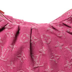 Monogram Denim Pochette Valley Fuchsia