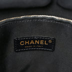 Aged Calfskin Quilted Large 31 Shopping Bag Beige Black Beige Black