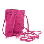 Camoscio Mini Drawstring Bag Fuxia