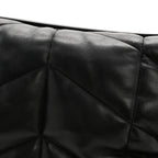 Lambskin Quilted Medium Loulou Puffer Monogram Chain Satchel Black
