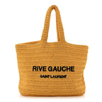 Raffia Rive Gauche Tote Yellow