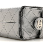 Metallic Caviar Quilted Mini Chanel 25 Handbag Anthracite