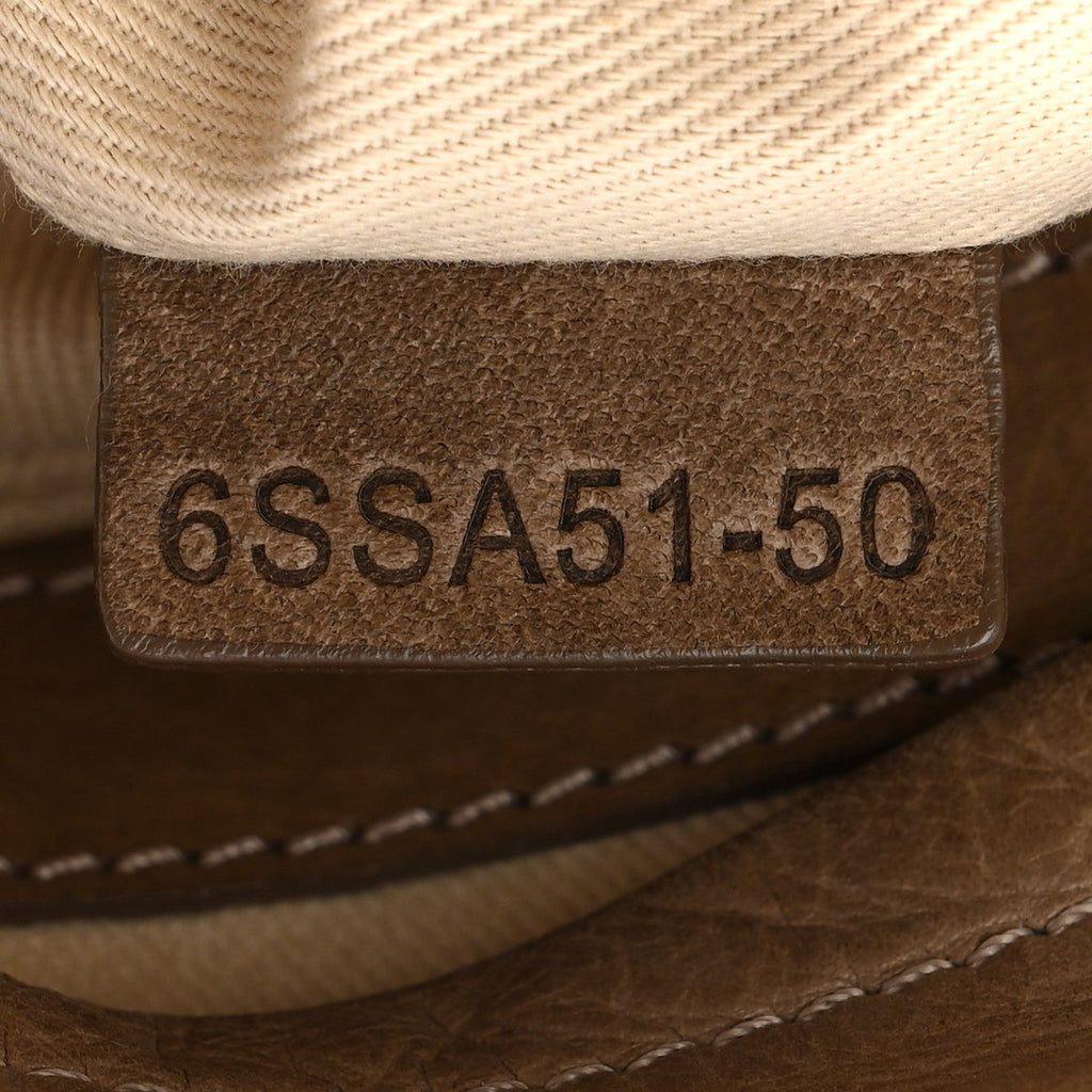 Snakeskin Calfskin Silverado Shoulder Bag Beige