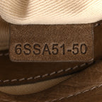 Snakeskin Calfskin Silverado Shoulder Bag Beige