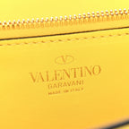 Nappa Stud Sign Shoulder Bag Bright Lemon