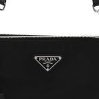 Re-Nylon Saffiano Re-Edition 2000 Double Zip Crossbody Bag Black