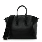 Box Calfskin Small Antigona Sport Top Handle Bag  Black