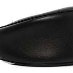 Calfskin Ava Logo Shoulder Bag Black