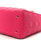 Lambskin Cannage Medium Lady Dior Pink