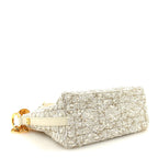 Tweed Cannage DiorStar Hobo Bag White Gold