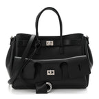 Smooth Calfskin Small Bel Air Carry All Bag Black