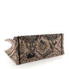 Canvas Embroidered Large Toile de Jouy Soleil Book Tote Beige