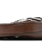 Calfskin Wood Embellished Mombasa Hobo Brown