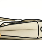 Grained Calfskin Mini Saddle Bag White