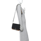 Derby Calfskin House Check Mackford Crossbody Bag Black