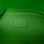 Merino Wool Medium Maxi Horsebit Chain Shoulder Bag Green