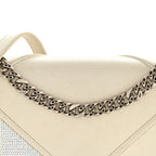 Lambskin Sequin Medium Diorama Flap Bag White