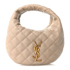 Lambskin Quilted Icarino Bag Dark Beige