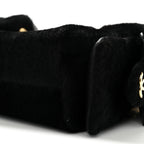 Pony Hair Mini Chanel 25 Handbag Black