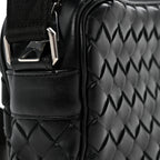 Nappa Intrecciato Small Classic Camera Bag Black