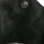 Lambskin Quilted Medium Loulou Puffer Monogram Chain Satchel Black