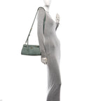 Scamosciato Triangle Small Bonnie Shoulder Bag Salvia