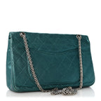Metallic Calfskin Quilted 2.55 Reissue Flap 227 Turquoise