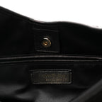 Suede Calfskin Fringe Buffalo Horn Mombasa Hobo Black