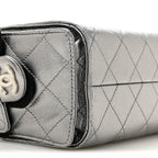 Metallic Caviar Quilted Mini Chanel 25 Handbag Anthracite