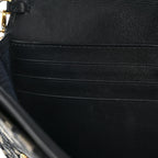 Oblique Saddle Chain Long Wallet Blue