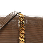Lizard Mini Sylvie 1969 Messenger Bag Taupe