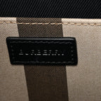 Calfskin House Check Small N/S Tote Black