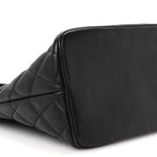 Caviar Quilted Medallion Tote Black