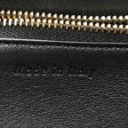 Smooth Calfskin Medium Clasp Shoulder Bag Black