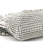 Crystal Embellished Metallic Lambskin Mini Chanel 22 Silver